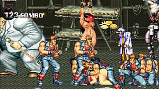 hentai mugen contrasts mai shiranui in wild gangbang with creampie and doggystyle twists