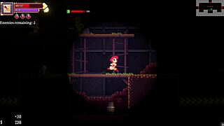 scarlet maiden in hentai game pornplay episode 3 receives hot standing creampie from big cock in mask dungeon with bdsm maid role