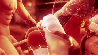 गॉर्जियस ब्लॉन्ड मिल्फ्स जिगलिंग बड़े बूब्स के साथ रेजिडेंट ईविल में बंग्ड होती हैं