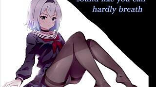 worship my pantyhose feet, you sub, in this ginko sora cfnm femdom joi with cei instructions, she commands.