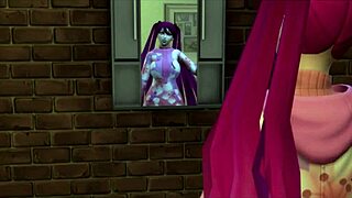 Anime girl in Sims 4 craves some wild fun with sexy moves and deep penetration