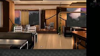 huniepop uncensored part 7 features redhead with big tits in alien bikini beach scene