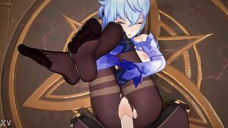in genshin impact, ganyu spreads her big tits for uncensored missionary pounding in this 3d hentai animation.