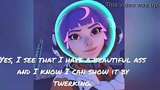 Juno VA Dance Twerk in Azur Lane with Big Ass Overwatch Style