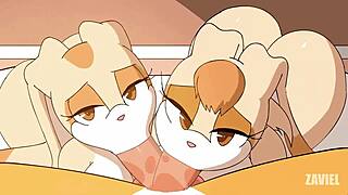 Tails x cream y vainilla सेक्सी एनिमेशन सोनिक स्टाइल में zavie द्वारा