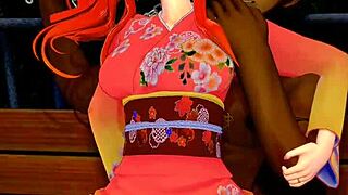 वैनेसा वेरन को आउटडोर 3डी कम एक्शन में हार्ड फक किया जाता है एशियन हेंटाई के साथ!