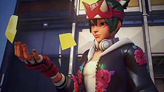 Kiriko the ninja with a big ass stars in an overwatch anime tale of adventure and action.