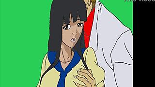 South Park hentai with Randy the foreign science teacher fucking ebony African teen in uniform