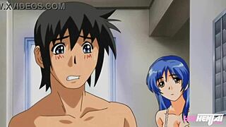 हेंटाई अनसेंसर - वह अपनी हॉर्नी सौतेली बहन को हस्तमैथुन करता है जबकि उसके बॉयफ्रेंड से बात करता है