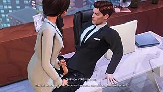 uh, i mean, suits the romance clause in this 3d hentai office preview, gettin' naughty at work y'know