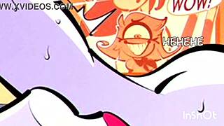 Hazbin Hotel Scene With Blonde Lesbian Fingering And Masturbation In Hotel Setting