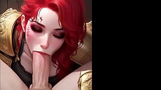 ईपोल मेलेनिया को एल्डन रिंग में ब्लोजॉब और डॉगीस्टाइल हेंटाई ऐक्शन के साथ ले लेता है