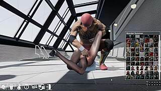 The pantyhose bondage scene unfolds with the monster in Swordxhime gallery enemy 89 hentai style.