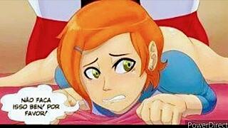 बेन 10 ग्वेन को हार्डकोर पाउंडिंग देता है ड्रामा सीन में