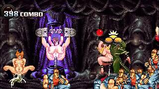 hentai mugen lyndis gets gangbanged in doggystyle with asian creampie action!! multiple guys take turns on her!