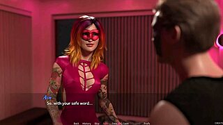 Fetish locator scene with curvy rainbow haired feminist in outfit for fucking