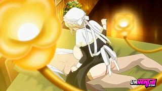 हेंटाई ब्लॉन्ड मेड बड़ी टिट्स और गांड के साथ, मेरे फेव पार्ट्स... वाऊ