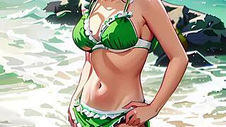 वाइफू मेड डिटेल्ड ऐक्शंस और सीन्स के साथ एक्सप्लिसिट हेंटाई एनकाउंटर्स में एंगेज होती है