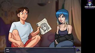 पेटाइट टीन 18+ सेक्सी मसाज देती है और समरटाइम सागा में हैंडजॉब देती है!