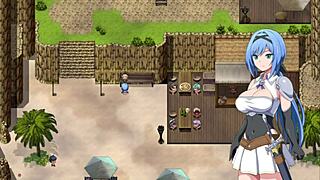 Encontrando um velho que vai ajudar a protagonista se ela vestir um biquíni in Nightmare Knight parte 10 good route with big tits ass fetish game hentai.