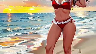 वाइफू मेड डिटेल्ड ऐक्शंस और सीन्स के साथ एक्सप्लिसिट हेंटाई एनकाउंटर्स में एंगेज होती है