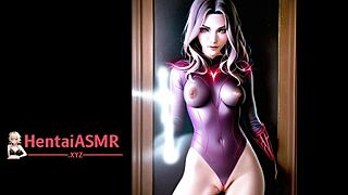 Erza Scarlet's witch costume hentai visual journey.