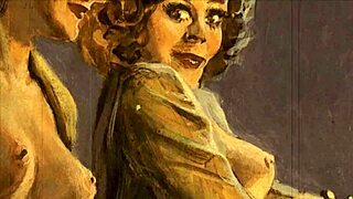 Vintage Erotic Drawings with Retro Comic Animations and Sensual Scenes