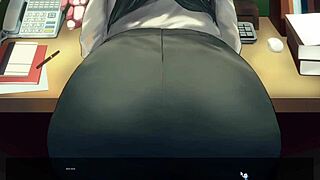 dude, banging my co-worker hard in this hentai game, her big ass teasing me at the office!