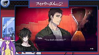 gay dudes endure slow damage in intense yaoi game