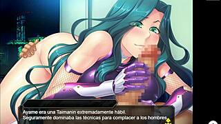 Taimanin RPGX Ayame part 1 sub español contrasts intense game action with dead or alive hentai vibes