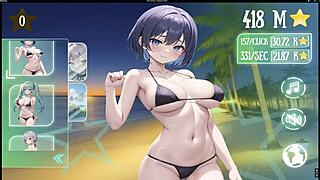 bouncy tits bounce in hentai game