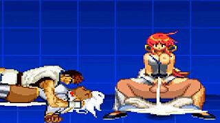 Bimbotale Frissa Huge Titty Clap in Hentai Game!