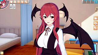 Koikatsu Touhou Little Devil Tit Rubbing Hentai. 3D CG Big Tits Animation.