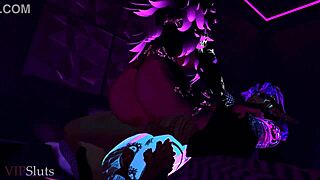 Cyberpunk vixen dominates sneaky thief in vipsluts animation