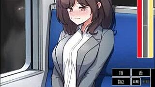ट्रेन हेंटाई गेम में ऑफिस लेडी पर मैजिक मस्तरबेटर का गेमप्ले यूज करना?