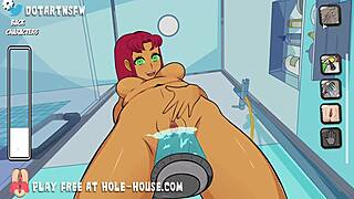 Starfire's creampie compilation with moaning orgasms!