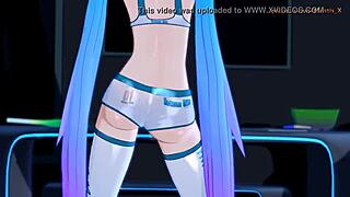 इंटरिगुइंग 3डी कार्टून हेंटाई एनिमे