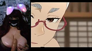 Goth Chubby Milf Exposes Big Tits On Webcam Watching Dan Da Dan Rule34 Hentai Animation