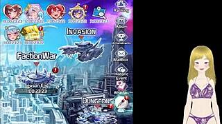 Hentai anime girl stuck in tunnel with panties in juicy pussy