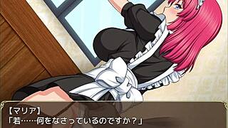 The cool maid serves in this anime game trial version