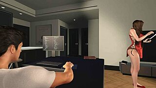 गर्लफ्रेंड वाइफ के पास रहते हुए जोर से लंड चूसती है 3डी हेंटाई एनीमेशन में!