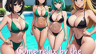 Hundreds of sexy anime girls gather on paradise island