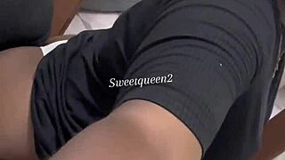 होममेड लिंगरी में मेरे फैट बीबीडब्लू बॉडी पर उसने इंटेंस गंद चटाई