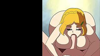 zelda blowjob animation from the legend of zelda, where link gets a pov blowjob in anime style