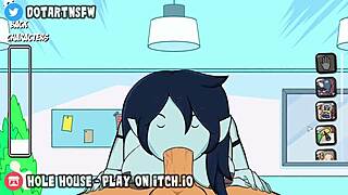 मार्सेलिन की वाइल्ड एडवेंचर्स मल्टीपल पोजिशन्स में क्रीमपाई, ब्लोजॉब और ऐनल फन के साथ