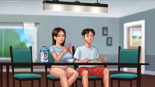 अद्भुत स्टेपसिस अपनी विशाल नेचुरल टिट्स दिखाती है हॉर्नी स्लट स्टेपसिस जेनी अपनी विशाल टिट्स प्यार से दिखाती है समरटाइम सागा 09 3डी पॉर्न गेम