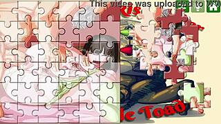 hentai jigsaw puzzle christmas edition features assfucking game play trailer