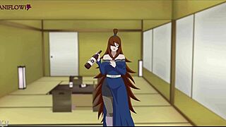 Chojuro Mei Terumi को POV ओरल और एनल सेक्स में फक करता है।