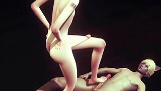 Mio द फेम्बॉय लेता है फुटजॉब और फकिंग सिसी ट्रैप के रूप में