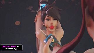 this new animation features lesbian handjob with toys